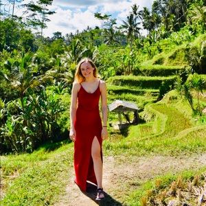 Lulu’s Watch the Sunset Red Maxi Dress